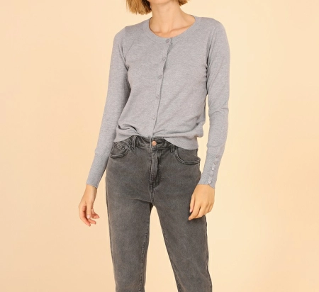 Cardigan "ANDREA" gris