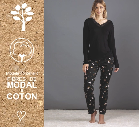 Pyjama GLAM'CHIC fleuri