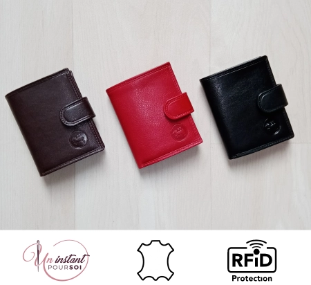 Porte-monnaie et cartes cuir RFID "MALO"