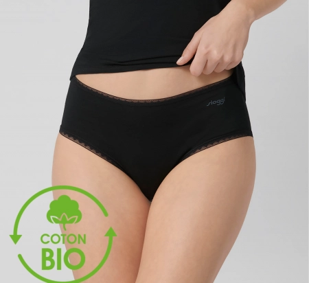 Culotte noire en coton BIO pour femme