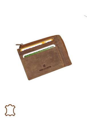 Porte-monnaie & cartes en cuir gras vieilli RFID "MARIUS"