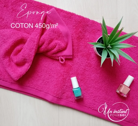 EPONGE • Serviette & Gant • FRAMBOISE