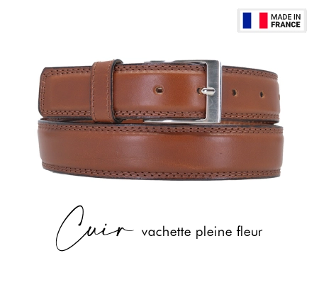 Ceinture homme cuir "JEFF" camel